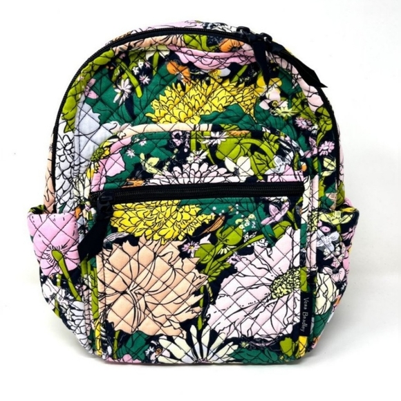 Vera Bradley Small Backpack Bloom Boom Floral Quilted - Picture 1 of 12